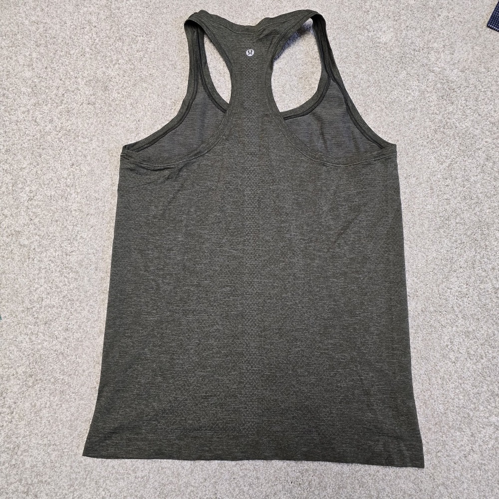 Lululemon Swiftly Tech Running Tank Top Shirt Sz 10 Army Green Women's Excellent